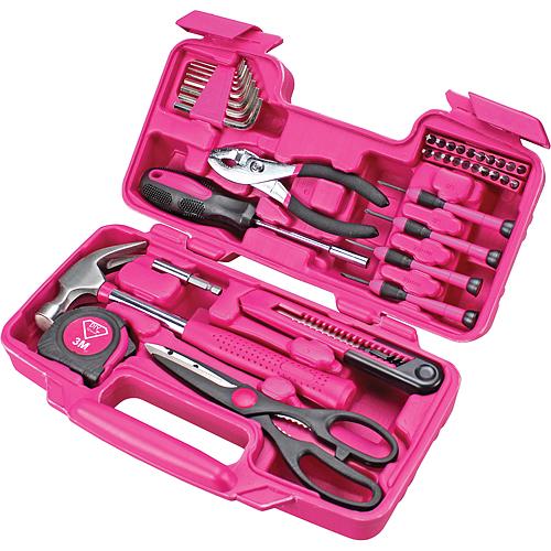 Sada nradia pre eny LADIES PINK SET01, 39 dielna, ruov, v kufri AKCIA 246