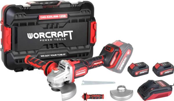 Set Worcraft CAG-S20LiBM, uhlov� br�ska 125 mm, ShareSYS , 2x 4.0 Ah akumul�tor AKCIA 262