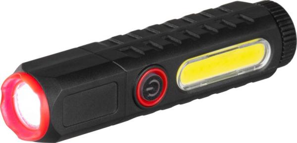 Svietidlo Strend Pro Flashlight, COB LED 120 lm, 35x35x132mm, USB nabjanie, Sellbox 10 ks