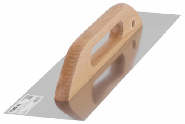 Hladítko Strend Pro Premium, 580x130 mm, 0,7 mm, rovné, nerezové, s drev. rúčkou