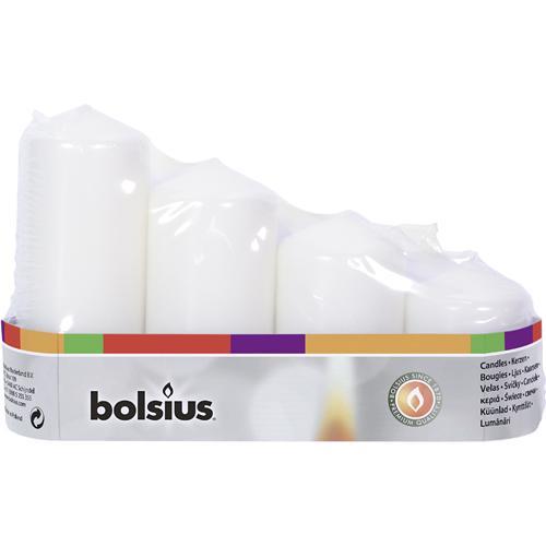 Svieky bolsius Pillar Advent, biele, 48 mm 60/80/100/120 mm bal. 4 ks AKCIA 246