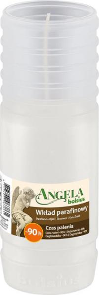 Npl bolsius Angela Light biela, 90 h, 67x195 mm, parafn