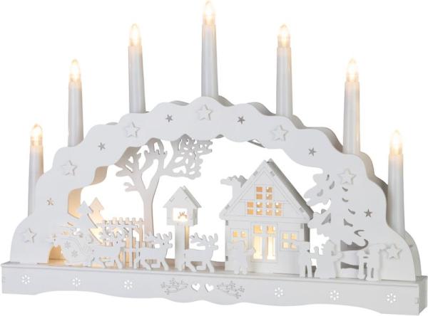 Dekorcia MagicHome Vianoce, domek, 10xLED tepl biela, 45x5.2x31 cm, 2xAA AKCIA 254