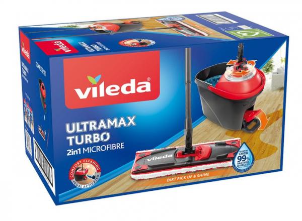 Sprava upratovacia Vileda Ultramax TURBO Microfibre 2v1 mop na podlahy + vedro AKCIA 241