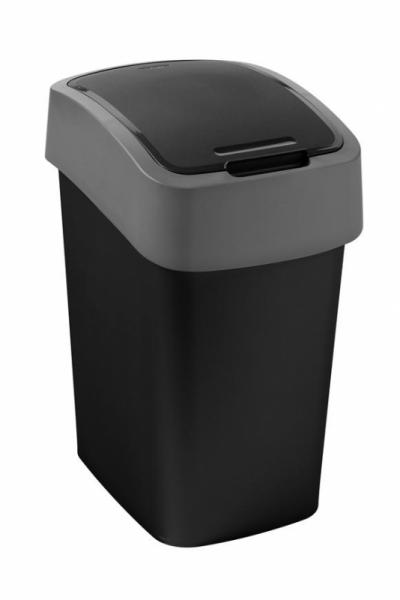 K Curver PACIFIC FLIP BIN 9L, 18,9x35x23,5 cm, ierno/ed, na odpad