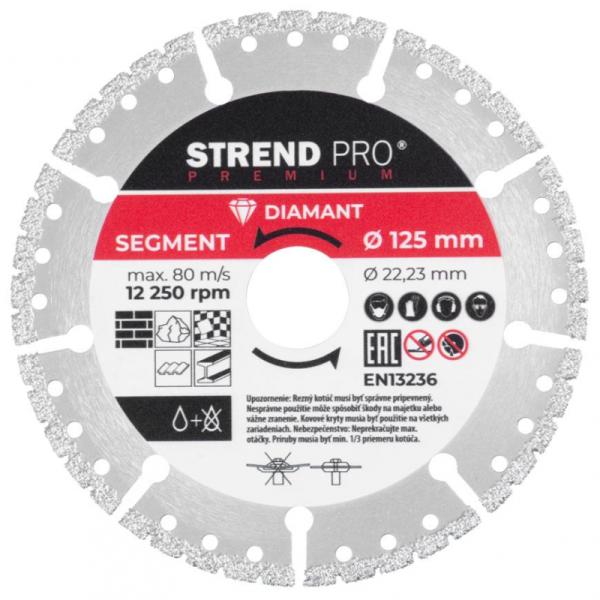 Kot Strend Pro Premium, Vacuum brazed, 125 mm, diamantov, rezn, multi AKCIA 231