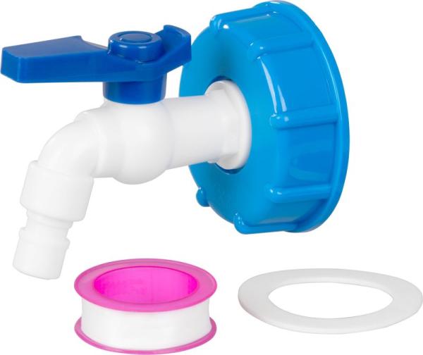 Ventil Strend Pro, z�hradn�, 3/4", 16 mm, s redukciou na IBC n�dr�, PVC