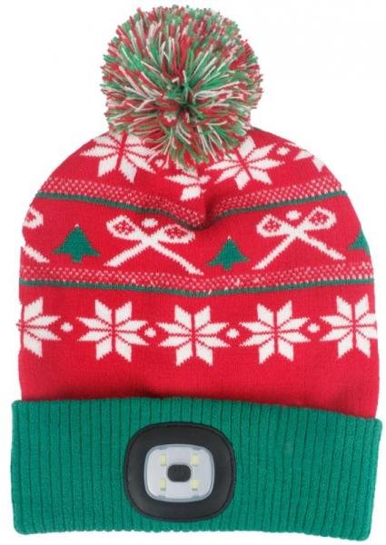 iapka Strend Pro X-mas zeleno-erven L, 4x SMD LED, USB nabjanie AKCIA 254