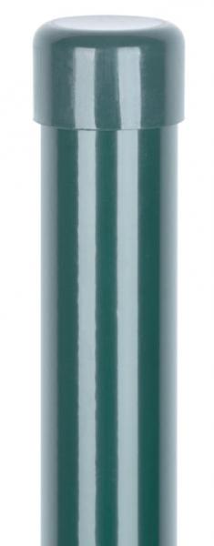 Stĺpik Strend Pro METALTEC, 48/1500/1,25 mm, zelený, okrúhly, čiapočka, Zn+PVC, RAL6005