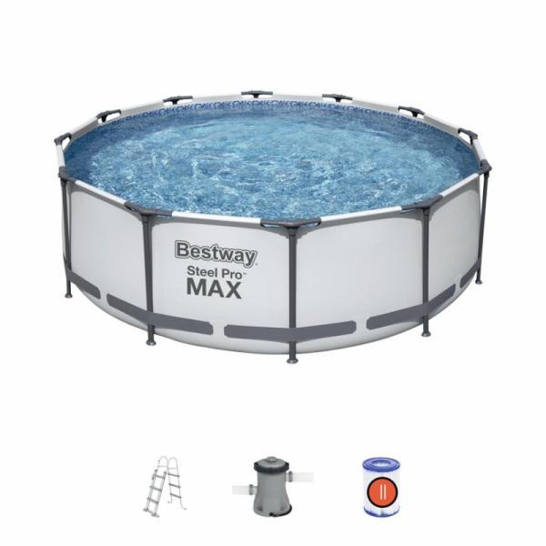 Bazn Bestway Steel Pro MAX, 56418, pumpa, rebrk, 3,66x1,00 m AKCIA 243