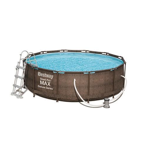 Bazn Bestway Power Steel Deluxe Series, vzor ratan 366x100 cm, rebrk AKCIA 243