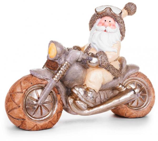 Dekorácia MagicHome Vianoce, Santa na motorke, keramika, 47x18,5x34 cm AKCIA 225