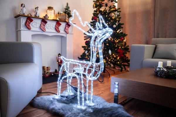 Dekorcia MagicHome Vianoce, Sob, 216 LED studen biela, s otonou hlavou AKCIA 246