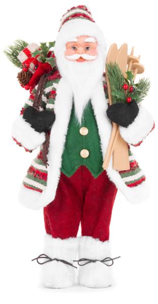 Dekorácia MagicHome Vianoce, Santa s lyžami, 46 cm AKCIA 246