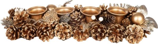 Ikebana MagicHome Vianoce, adventn, zlat, 45 cm AKCIA 254