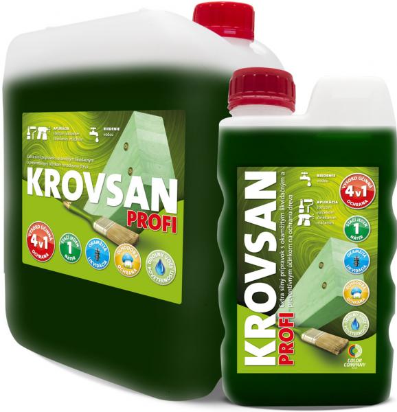 KROVSAN Profi Ochrana na drevo zelen 5 L Color Company