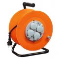 Kbel Strend Pro CR038, 4 zsuvky, L-50 m, IP44, guma, predlovac, na bubne