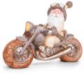 Dekorácia MagicHome Vianoce, Santa na motorke, keramika, 47x18,5x34 cm AKCIA 235