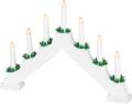 Svietnik MagicHome Vianoce, 7x LED tepl biela, biely, 2xAA, 39x4,5x29 cm AKCIA 246